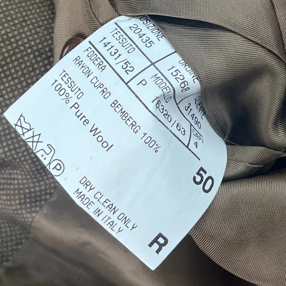 Canali‎ Proposta Super 120s Wool Blazer Jacket Made in Italy Men's 50 Brown